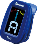 Ibanez PU3-BL CLIP TUNER Accordatore clip con interruttore automatico On/Off Blu