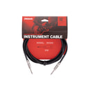 D'Addario PW-BG-10BK Cavo audio intrecciato x chitarra Jack Mono 6.3 Lung.3.05mt