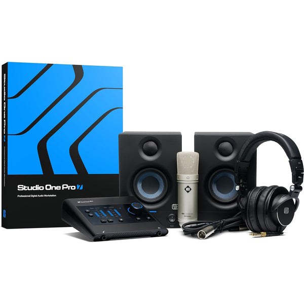 PreSonus QUANTUM ES 2 ULTIMATE BUNDLE Inter.Audio+ Mic+Cuffie+2Casse+St. One Pro