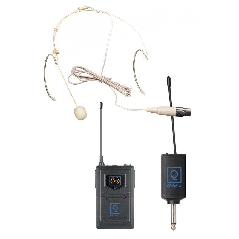 Oqan QWM-4 Headset 863-865 Mhz Sistema Microfonico wireless con archetto Carne