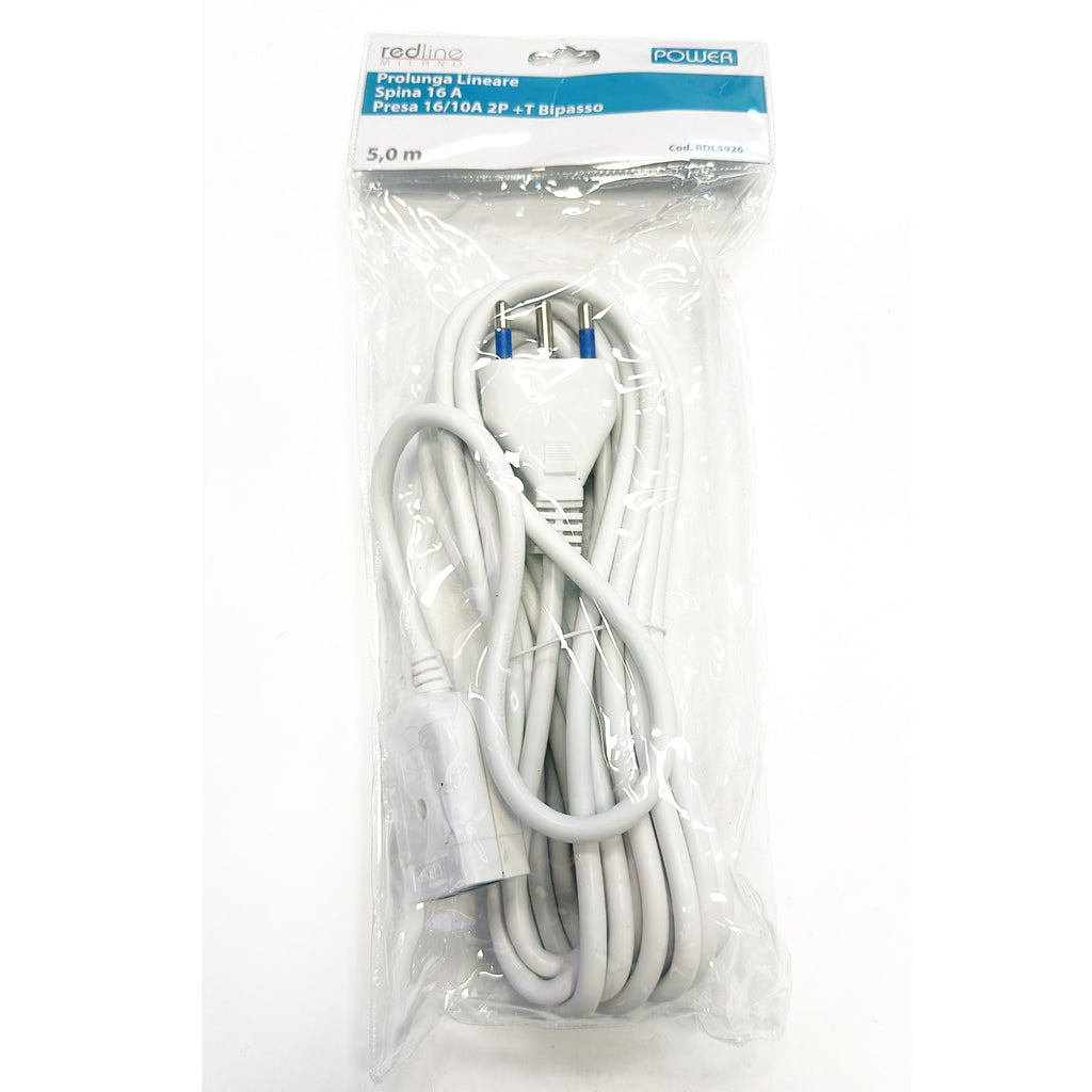 Redline RDL5926 Prolunga elettrica Spina 16A Presa 16/10A 2P+T Bipass
