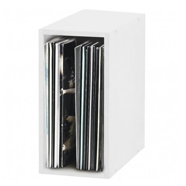 Glorious RECORD BOX 55 WHITE Raccoglitore MDF x 110 vinili 12" impilabile Bianco