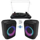 Redline RLTN11GB Giradischi cinghia Bluetooth Nero L. + 2 Klipsch GIG XL 30w RMS