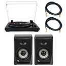 Redline RLTN11GB Giradischi Bluetooth Nero Luc. +2 Proel EIKON EK5NF Casse+2Cavi