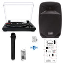 Redline RLTN11GB Giradischi cinghia Bluetooth Nero L. + IS FRX08AW Diffusore 60w