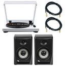 Redline RLTN11WH Giradischi Bluetooth Bianco L. +2 Proel EIKON EK5NF Casse+2Cavi