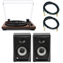 Redline RLTN11GWLN Giradischi Bluetooth Noce L. +2 Proel EIKON EK5NF Casse+2Cavi