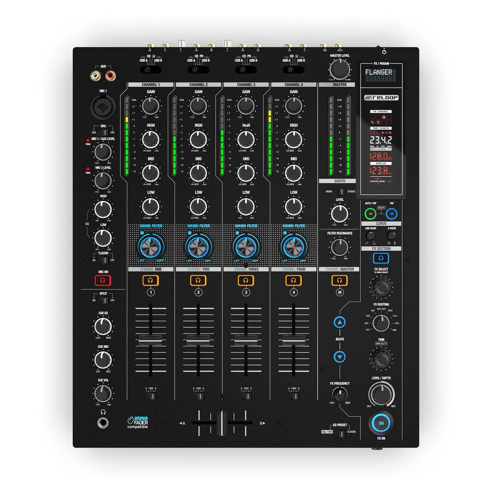 Reloop RMX95 Mixer Dj Digitale Dual Interface 4+1 Canali doppia interf