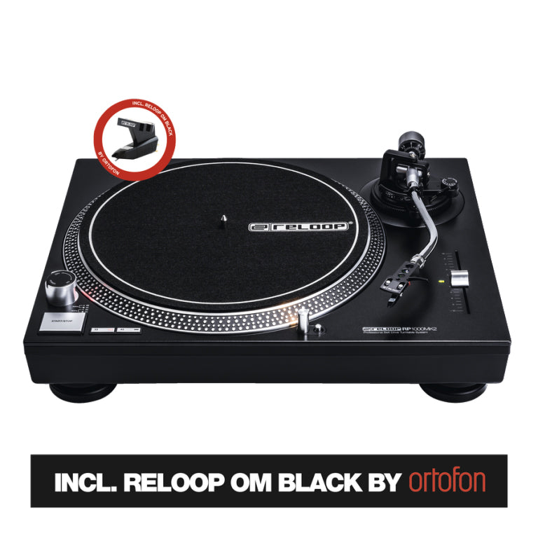 Reloop RP-1000 MK2 Giradischi x Dj a cinghia incluso testina+puntina OM Ortofon