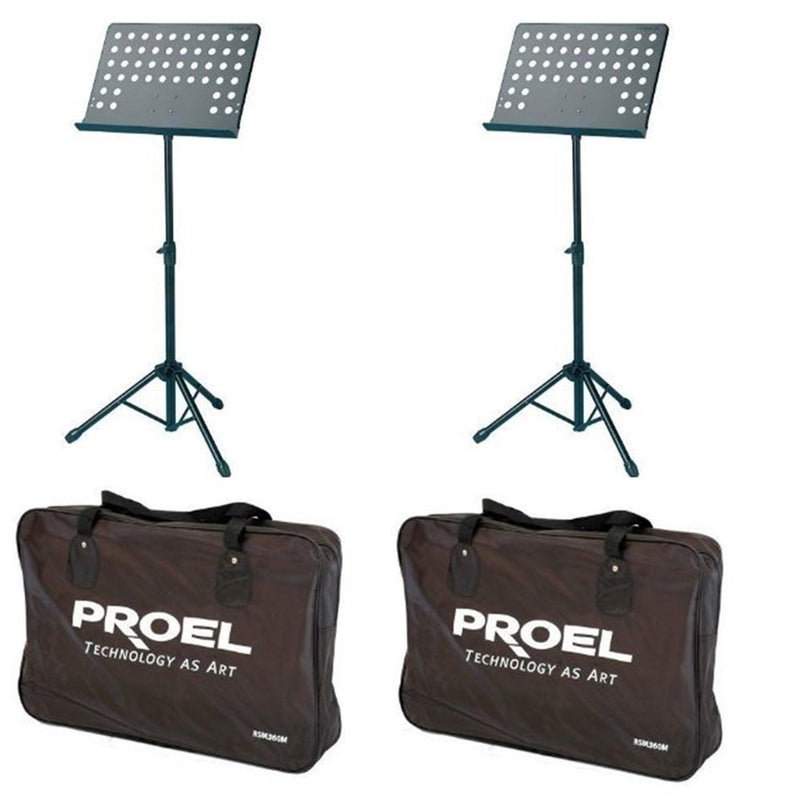 Proel RSM360M Coppia Leggio Musicale Pro per spartiti preforato con Borsa trasp.