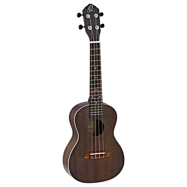 Ortega RUCOAL Ukulele da concerto serie EARTH Coal Black, Mogano