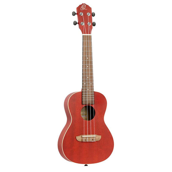 Ortega RUFIRE Ukulele Classico da Concerto Serie Earth 18 Tasti, Okoume Fire Red