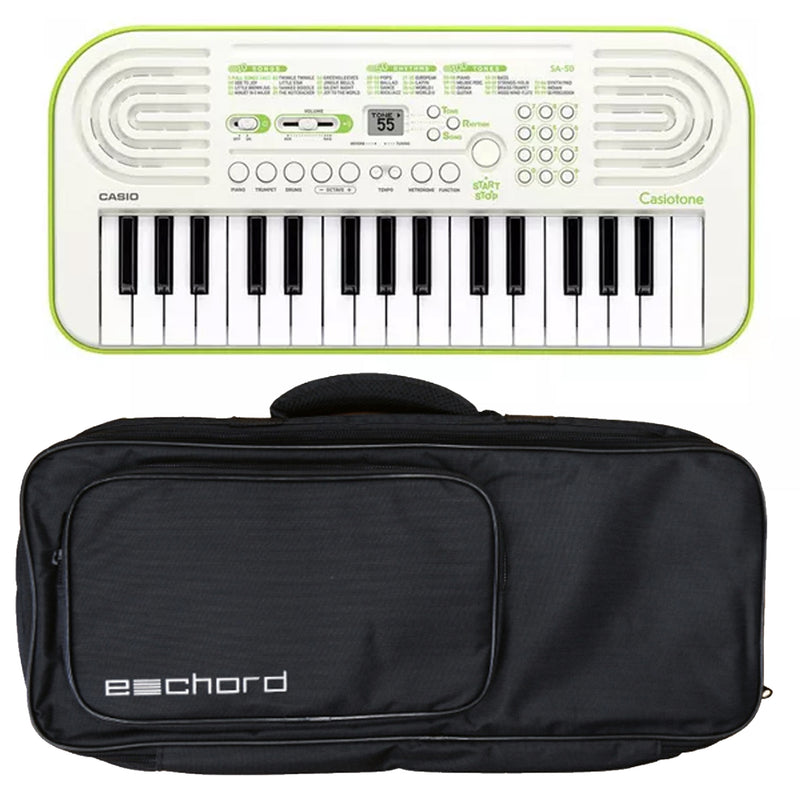 Casio SA-50 Mini Tastiera 32 tasti + FBT E-chord B-37 Borsa Custodia x tastiera