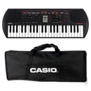 Casio SA-81 Mini Tastiera a 44 tasti, Nera/Grigio Chiaro + Bag Trasporto Nera