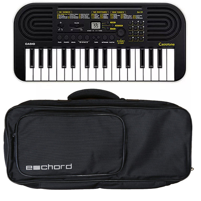Casio SA-51 Mini Tastiera 32 tasti + FBT E-chord B-37 Borsa Custodia x tastiera