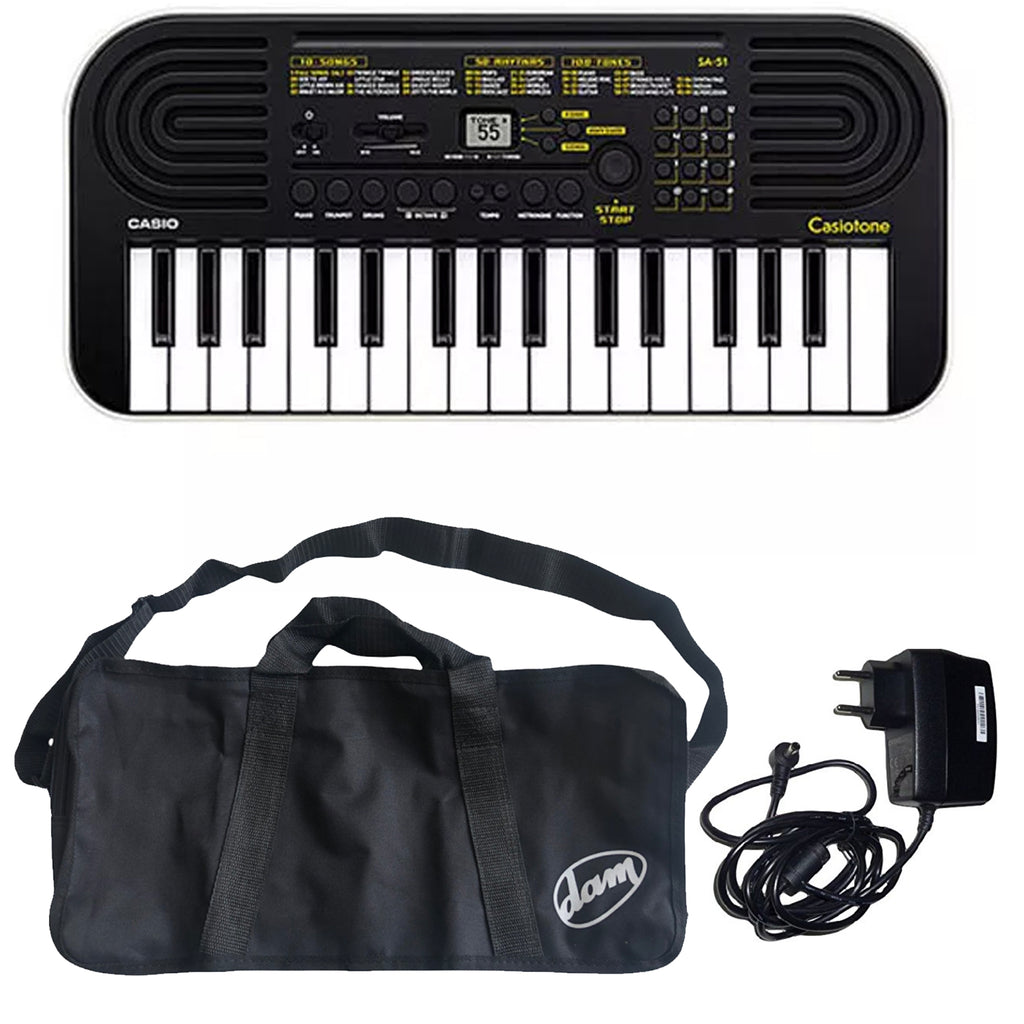 Casio SA-51 Mini Tastiera 32 tasti + DAM BMT46 Borsa + Casio Alimentat