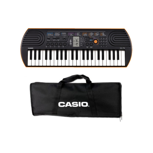 Casio SA-76 Mini Tastiera polifonica a 8 Voci e 44 tasti + Borsa Trasporto