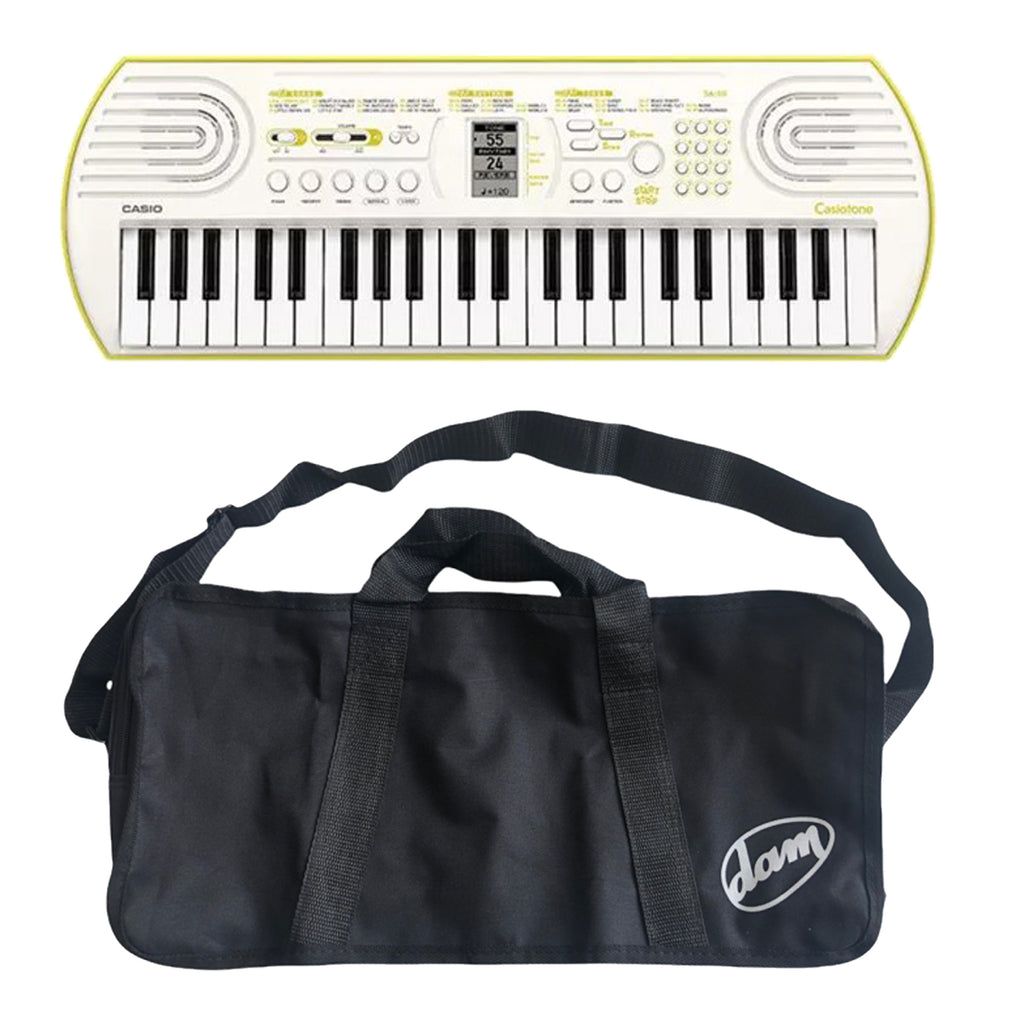 Casio SA-80 Mini Tastiera 44 tasti, Bianco/Giallo Lim. + Borsa Dam BMT, Nero