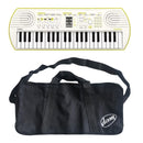 Casio SA-80 Mini Tastiera a 44 tasti, Bianco/Giallo Lim. + Dam BMT Bag, Nero