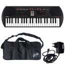 Casio SA-81 Mini Tastiera a 44 tasti, Nera/Grigio Chiaro + DAM BMT Bag +Aliment.