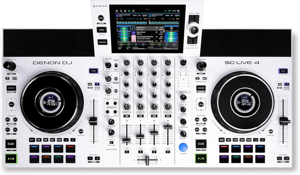 Denon Dj SC LIVE 4 WHITE Controller Dj 4Deck Disp.7" M.Integr. Router