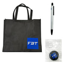 FBT Kit Gadget Shopper Borsa maniche + Supporto Smartphone e Penna con logo FBT