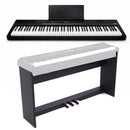 Echord SP20 BLK Piano Digit 88T Pesati Nero + WS10 Supporto in legno tre pedali - GlobalNet Shop