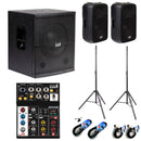 Italian Stage IS SPX10A 2 Casse 300w + S112A Subwoofer + 2MIX3UB + Stativi +Cavi