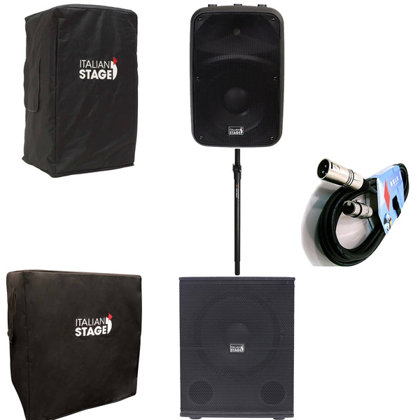 Italian Stage IS SPX12A Diffusore + S115A Subwoofer +2 COVER+ Distanziatore+Cavo