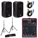 Italian Stage IS SPX15A 2 Diffusori audio 400w pic + Proel MQ6 + 2Stativi +2Cavi