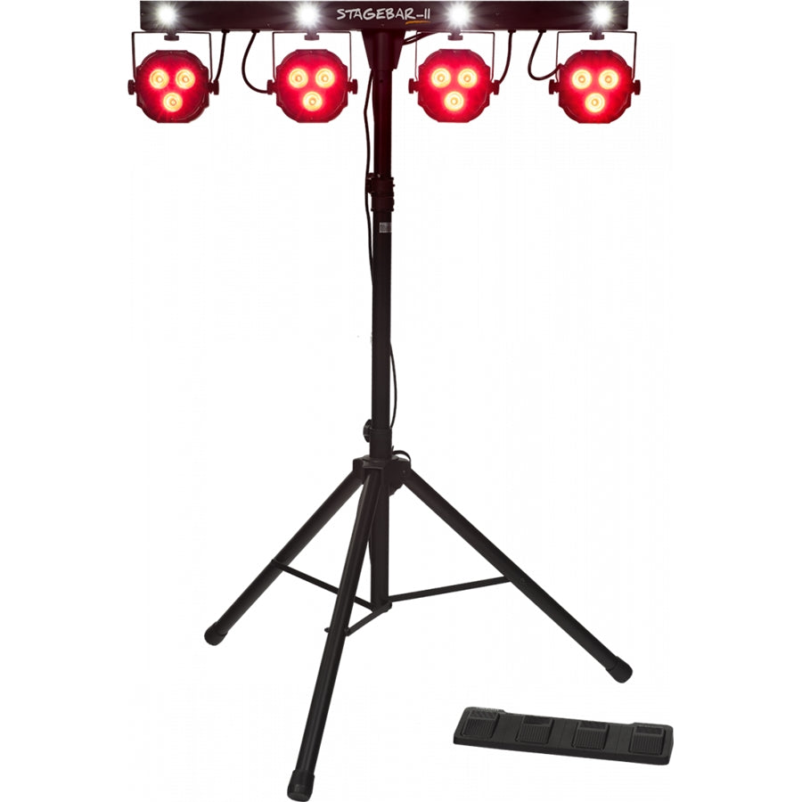 Algam Lighting STAGEBAR-II Set 4Par LED STROBO DMX + treppiede e ...