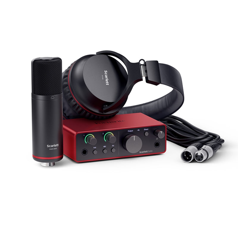 Focusrite Scarlett Solo Studio 4gen Interfaccia audio USB Microfono, Cuffia Cavo