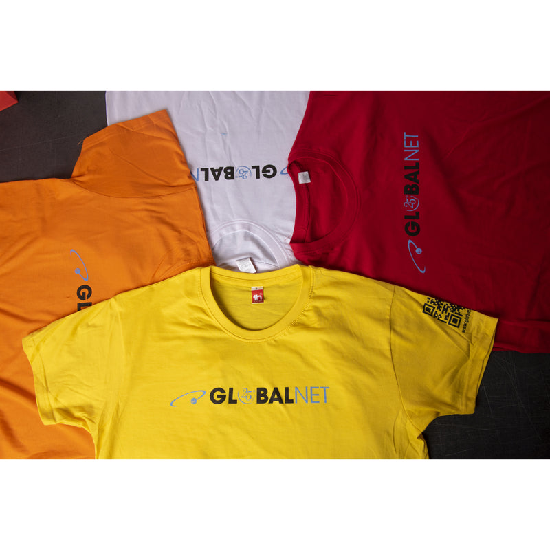 Global Net GLN T-SHIRT 02 T-Shirt Girocollo brandizzata Global Net, Giallo