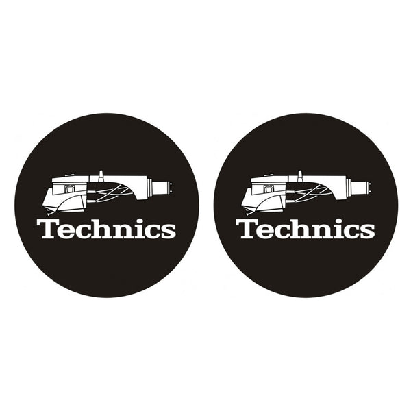 Magma TECHNICS HEADSHELL 1 Coppia Feltri giradischi Dj fondo nero Logo Technics