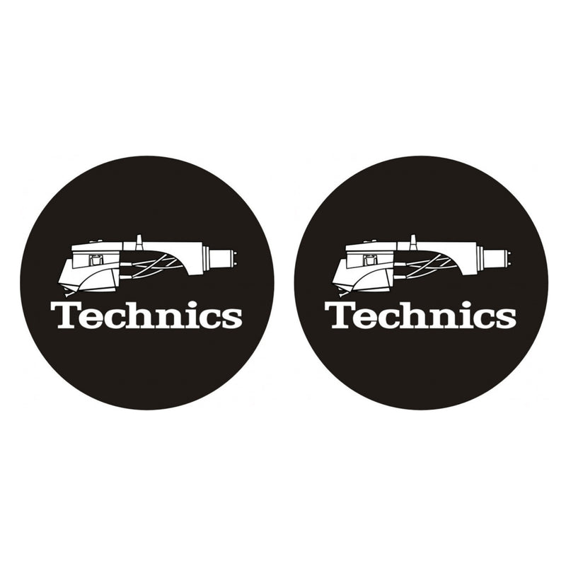 Magma TECHNICS HEADSHELL 1 Coppia Feltri giradischi Dj fondo nero Logo Technics