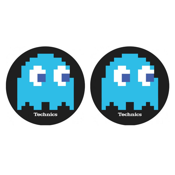 Magma TECHNICS INKY Coppia Feltri giradischi x Dj fondo nero e Logo Technics
