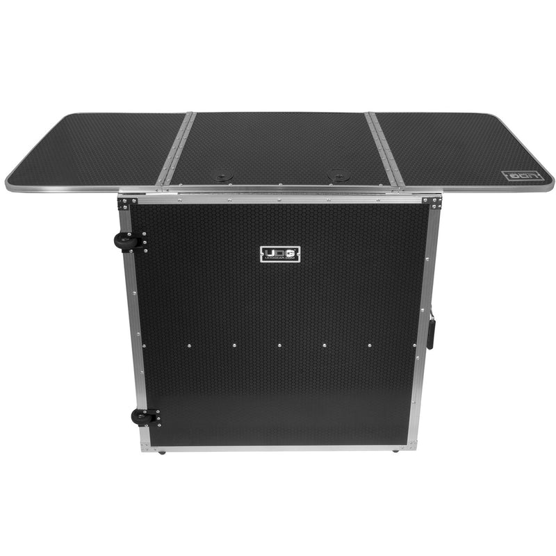 UDG U92049SL2 Ultimate Fold Out DJ Table Silver Black MK2 Plus Wheels Tavolo Dj