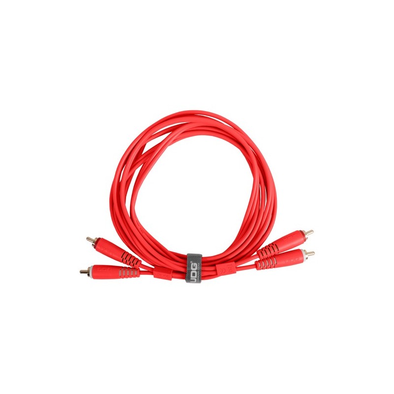 UDG U97003RD Ultimate Audio Cable Cavo connettore 2x RCA M a 2x RCA M 3mt, Rosso