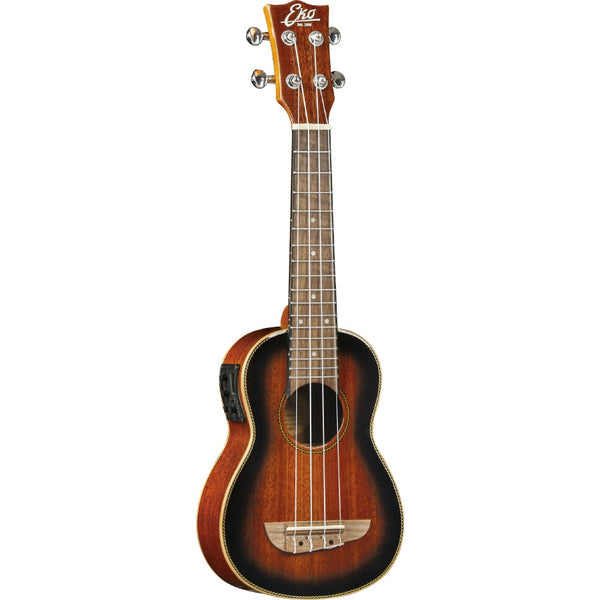 Eko UKU EGO UKULELE SOPRANO EQ VINTAGE BURST elettrificato 4C elettronica UK-300