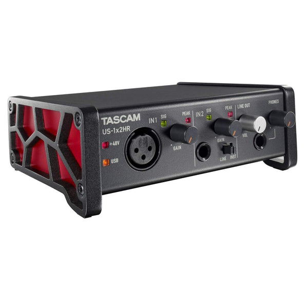 Tascam US-1x2HR Interfaccia audio USB ad Alta Risoluzione con 2IN / 1MIC, 2 OUT