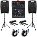 Proel V10PLUS Coppia Casse+MQ6FX Mixer+2Mic DM800+2Stativi+2Cavi