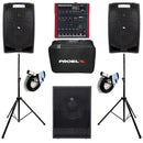 Proel V12PLUS 2 Casse 600w + PROEL S15A Subwoofer +MQ10FX Mixer+Bag+Stativi+Cavi