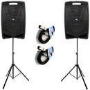 Proel V8PLUS Coppia Casse Attive + FRE180KitV2 Stativi + 2Cavi
