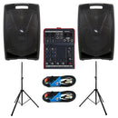 Proel V8PLUS Coppia Casse + MQ6 Mixer + 2Stativi + 2Cavi 5m