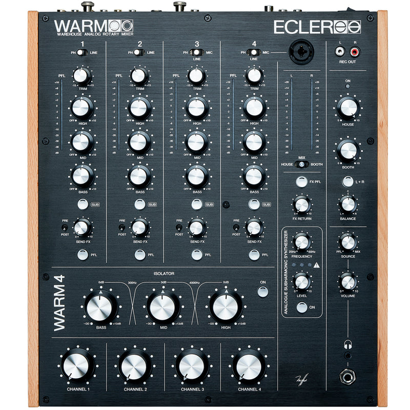 Ecler WARM4 Mixer Pro Dj rotativo a 4C con sintetizzatore subarmonico analogico
