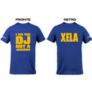 Global Net XELA T-SHIRT taglia XL Girocollo con logo Dj Xela, Azzurro Royal