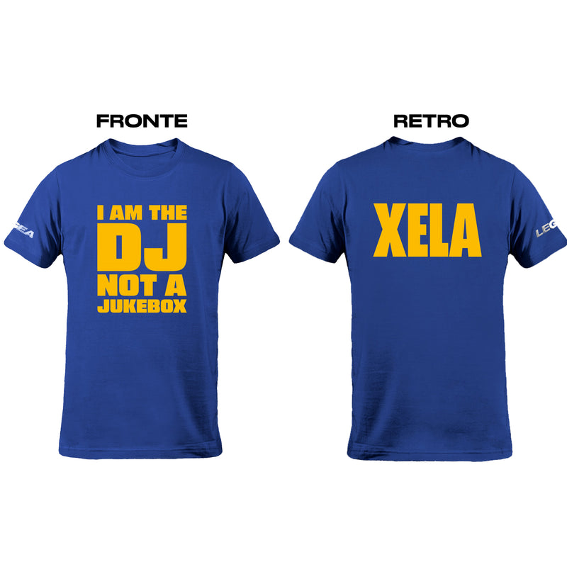 Global Net XELA T-SHIRT taglia M Girocollo con logo Dj Xela, Azzurro Royal