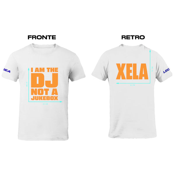 Global Net XELA T-SHIRT taglia XL Girocollo con logo Dj Xela, Bianco