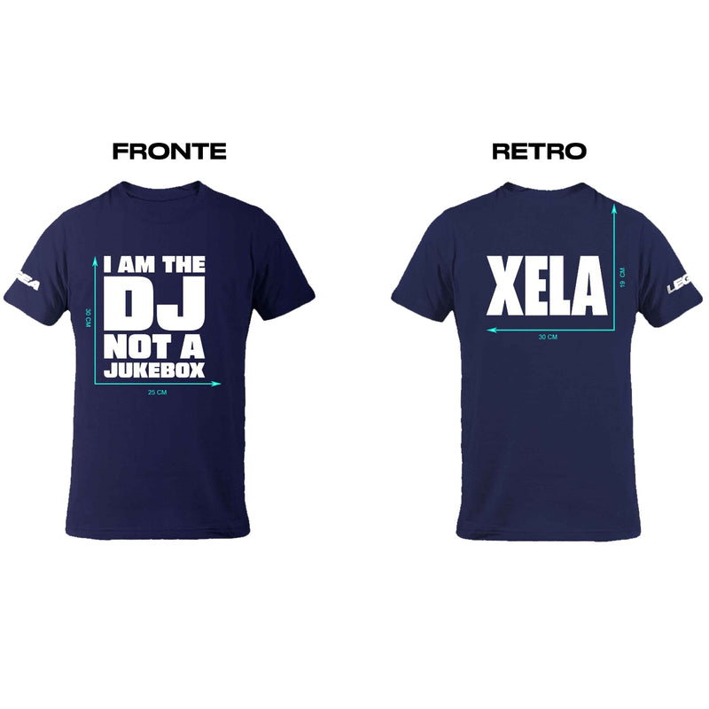 Global Net XELA T-SHIRT taglia M Girocollo con logo Dj Xela, Blu