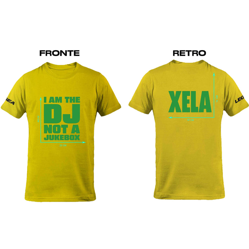 Global Net XELA T-SHIRT taglia XL Girocollo con logo Dj Xela, Giallo